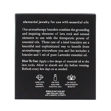 Aromatherapy Bracelet Set w 1 ml Lavender EO - Gift Boxed