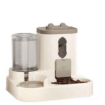 Automatic Cat Feeder and Water Dispenser, 2 in 1 Gravitys Pet Feeder, Spill Proof Pet Food Dispenser