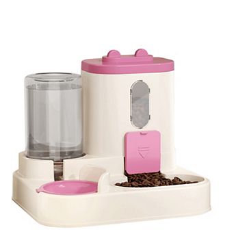 Automatic Cat Feeder and Water Dispenser, 2 in 1 Gravitys Pet Feeder, Spill Proof Pet Food Dispenser