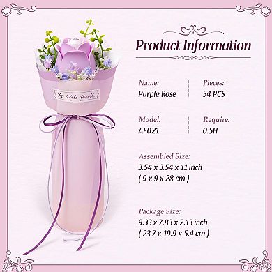 3D Rose Puzzle Model Kits for Home Decor, Valentine's Day Gifts for Women