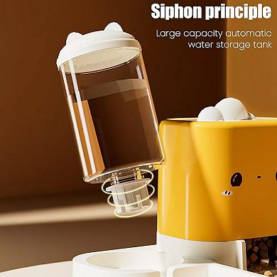 Cat Feeder Automatic, 2 in 1 Automatic Dog Food Feeder, Smart Dispensing Pet Waterer
