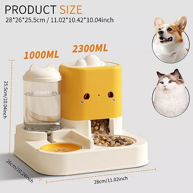 Cat Feeder Automatic, 2 in 1 Automatic Dog Food Feeder, Smart Dispensing Pet Waterer