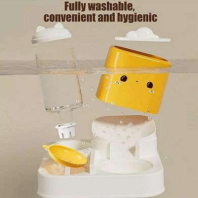 Cat Feeder Automatic, 2 in 1 Automatic Dog Food Feeder, Smart Dispensing Pet Waterer