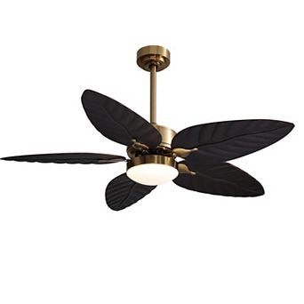 Moooni 52'' Smart Tropical Palm Blades Ceiling Fan with Dimmable Led