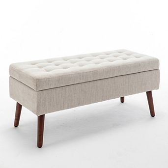 Storage footstool, comfortable bench, suitable for use in bedrooms and living rooms.