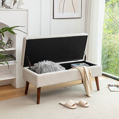 Storage footstool, comfortable bench, suitable for use in bedrooms and living rooms.