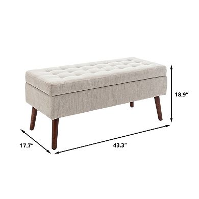 Storage footstool, comfortable bench, suitable for use in bedrooms and living rooms.