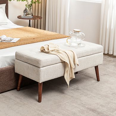 Storage footstool, comfortable bench, suitable for use in bedrooms and living rooms.