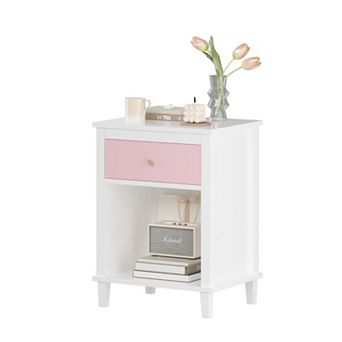 LinsCraft bedside table, bag drawer storage rack, suitable for bedrooms and living rooms