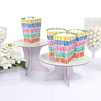 Big Dot of Happiness Fiesta Popcorn Boxes, Mexican Themed Colorful Treat Boxes - Set of 12