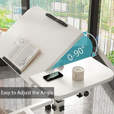Writing Table Adjustable Height, Bed Table Anti-Slip, for Living Bedroom Hospital