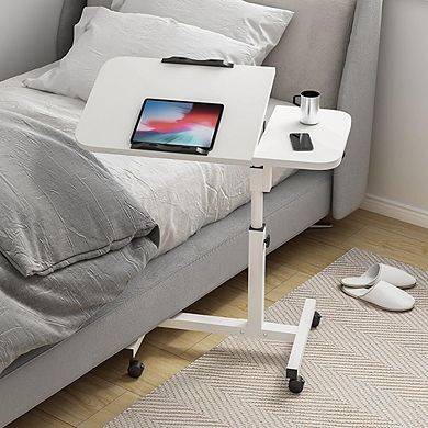 Writing Table Adjustable Height, Bed Table Anti-Slip, for Living Bedroom Hospital