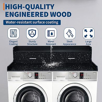 2-Tier Washer Dryer Countertop with 2 Drawers