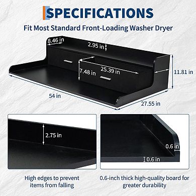 2-Tier Washer Dryer Countertop with 2 Drawers