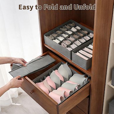 12-Pack Underwear Drawer Organizers,116-Cell Dresser Drawer Divider Bins