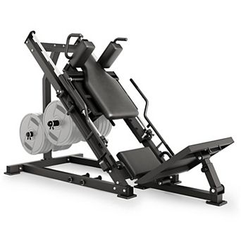 2-In-1 Leg Press & Hack Squat Machine for Home Gym,45° Linear Bearing Squat Machine & Weight Storage