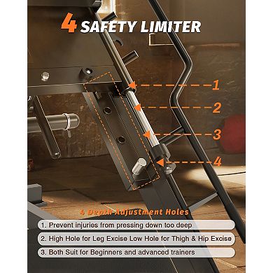 2-In-1 Leg Press & Hack Squat Machine for Home Gym,45° Linear Bearing Squat Machine & Weight Storage
