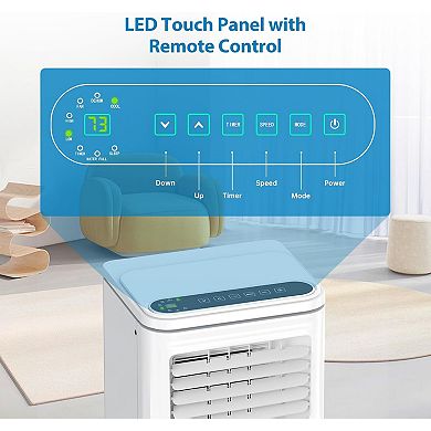 10000 BTU Portable Air Conditioner with Window Vent Kit, 3-in-1 Cool Dehumidify Fan