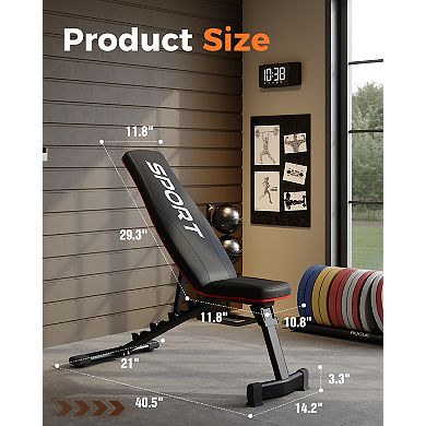 Adjustable Weight Bench,5-Levels Versatile Foldable Bench for Full Body Workout Strength Training