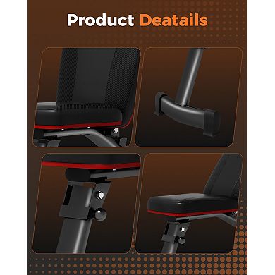 Adjustable Weight Bench,5-Levels Versatile Foldable Bench for Full Body Workout Strength Training