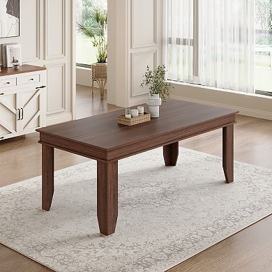 Dining Table, 70.87In Long Modern Kitchen Table for 6-8 People, Rectangle Dining Room Table