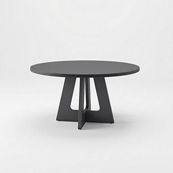 47 in Round Large Dining Table Set for 4 to 6, Farmhouse Dinner Table for Dining Room & Living Room