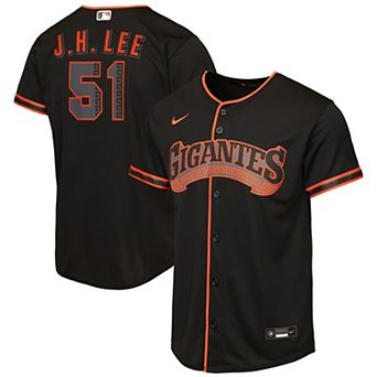 Youth Nike Jung Hoo Lee Black San Francisco Giants Alternate 2 Replica Jersey