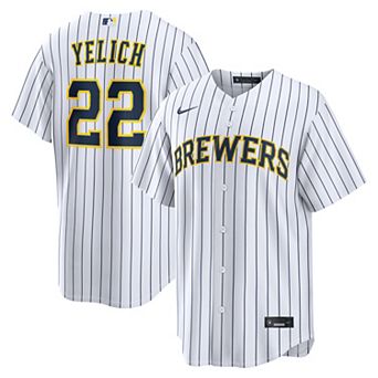 Men's Nike Christian Yelich White Milwaukee Brewers Alternate Replica Jersey
