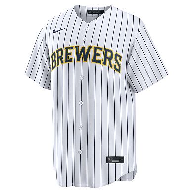 Men's Nike Christian Yelich White Milwaukee Brewers Alternate Replica Jersey