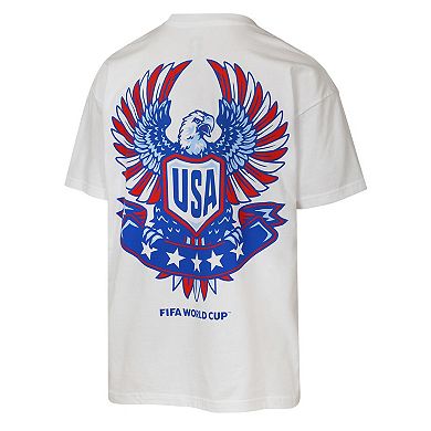 Men's Outerstuff White USMNT FIFA World Cup 2026 Livery Oversized 2-Hit T-Shirt