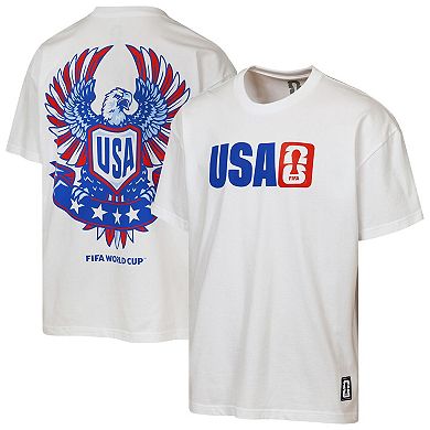 Men's Outerstuff White USMNT FIFA World Cup 2026 Livery Oversized 2-Hit T-Shirt