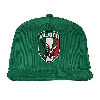 Men's Outerstuff Green Mexico National Team FIFA World Cup 2026 Corduroy Snapback Hat