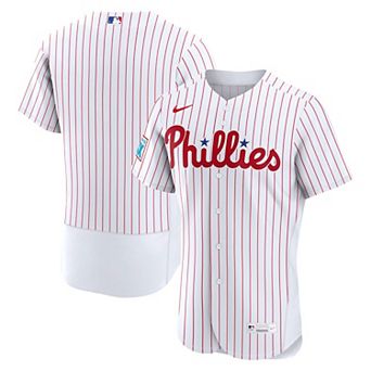 Men's Nike White Philadelphia Phillies Home Sponsor Patch Authentic Jersey