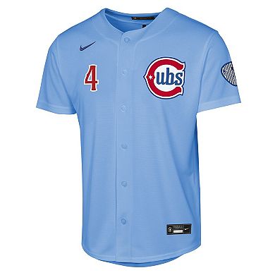 Youth Nike Pete Crow-Armstrong Light Blue Chicago Cubs Alternate 2 Stadium Jersey
