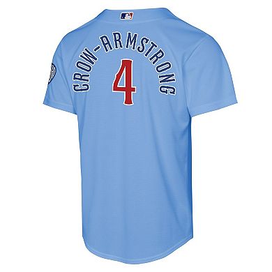 Youth Nike Pete Crow-Armstrong Light Blue Chicago Cubs Alternate 2 Stadium Jersey