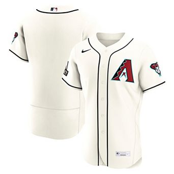 Men's Nike Cream Arizona Diamondbacks Home Sponsor Patch Authentic Jersey