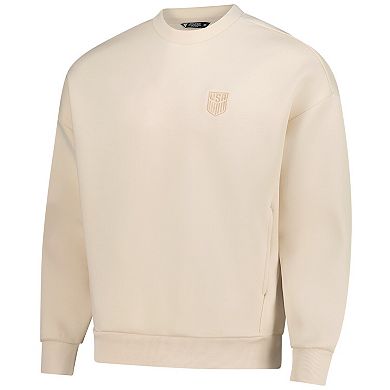 Unisex Levelwear Khaki USMNT Luxe Signature Tri-Blend Pullover Sweatshirt