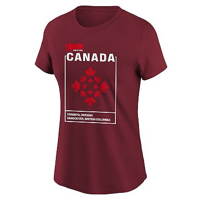 Women's Red FIFA World Cup 2026 Host Graphic T-Shirt