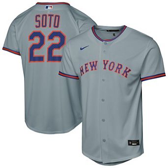 Youth Nike Juan Soto Gray New York Mets Road Replica Jersey