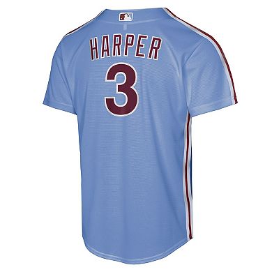 Youth Nike Bryce Harper Light Blue Philadelphia Phillies Alternate Replica Jersey