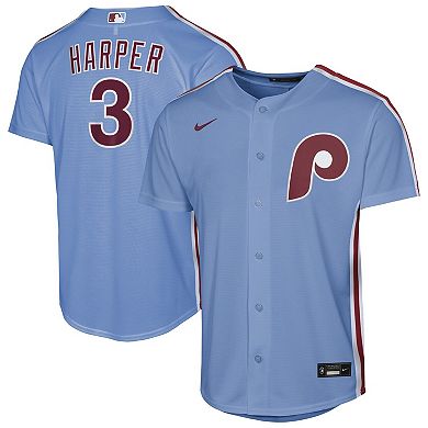 Youth Nike Bryce Harper Light Blue Philadelphia Phillies Alternate Replica Jersey