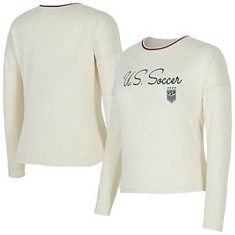 Women's Concepts Sport Cream USWNT Kaki Hacci Knit Pullover Sweatshirt