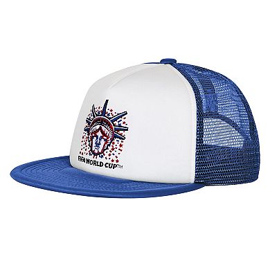 Men's Outerstuff White/Royal USMNT Defender Adjustable Trucker Hat