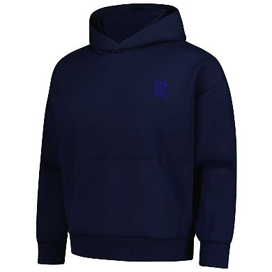 Men's Levelwear Navy USMNT Luxe Signature Tri-Blend Pullover Hoodie