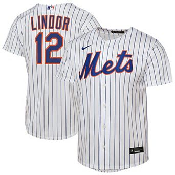 Youth Nike Francisco Lindor White New York Mets Home Replica Player Jersey
