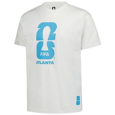 Men's Outerstuff Cream 2026 FIFA World Cup Atlanta Host City Local Oversized T-Shirt