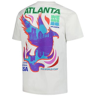Men's Outerstuff Cream 2026 FIFA World Cup Atlanta Host City Local Oversized T-Shirt