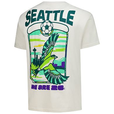 Men's Outerstuff Cream 2026 FIFA World Cup Seattle Host City Local Oversized T-Shirt