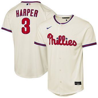Youth Nike Bryce Harper Cream Philadelphia Phillies Alternate 2 Replica Jersey