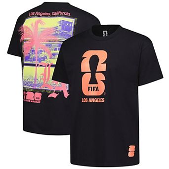 Men's Outerstuff Black 2026 FIFA World Cup Los Angeles Host City Local Oversized T-Shirt